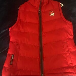 Children's Red Puffer Vest by Canada Goose